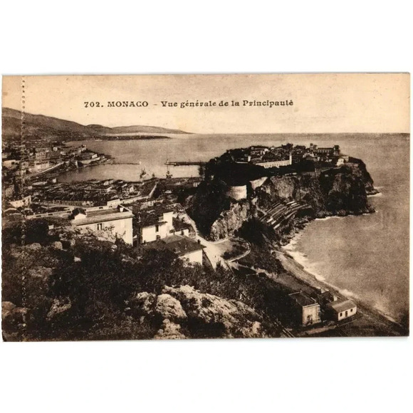 702. Monaco Vue Générale De La Principauté Postcard - Picture 1 of 2